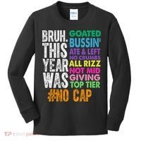 Bruh This Year Was Goated No Cap Funny Last Day Of School Kids Long Sleeve Shirt thumb 0