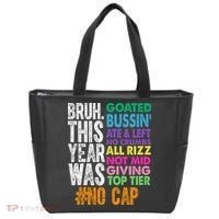 Bruh This Year Was Goated No Cap Funny Last Day Of School Tote Bag thumb 0