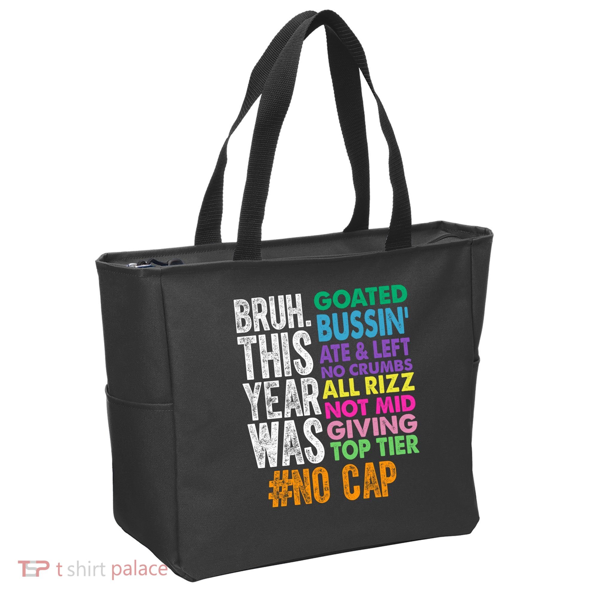 Bruh This Year Was Goated No Cap Funny Last Day Of School Tote Bag