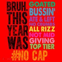Bruh This Year Was Goated No Cap Funny Last Day Of School Santa Hat thumb 1