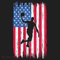Basketball USA American Flag Bball Coach Team Player Women's Sweatshirt thumb 2