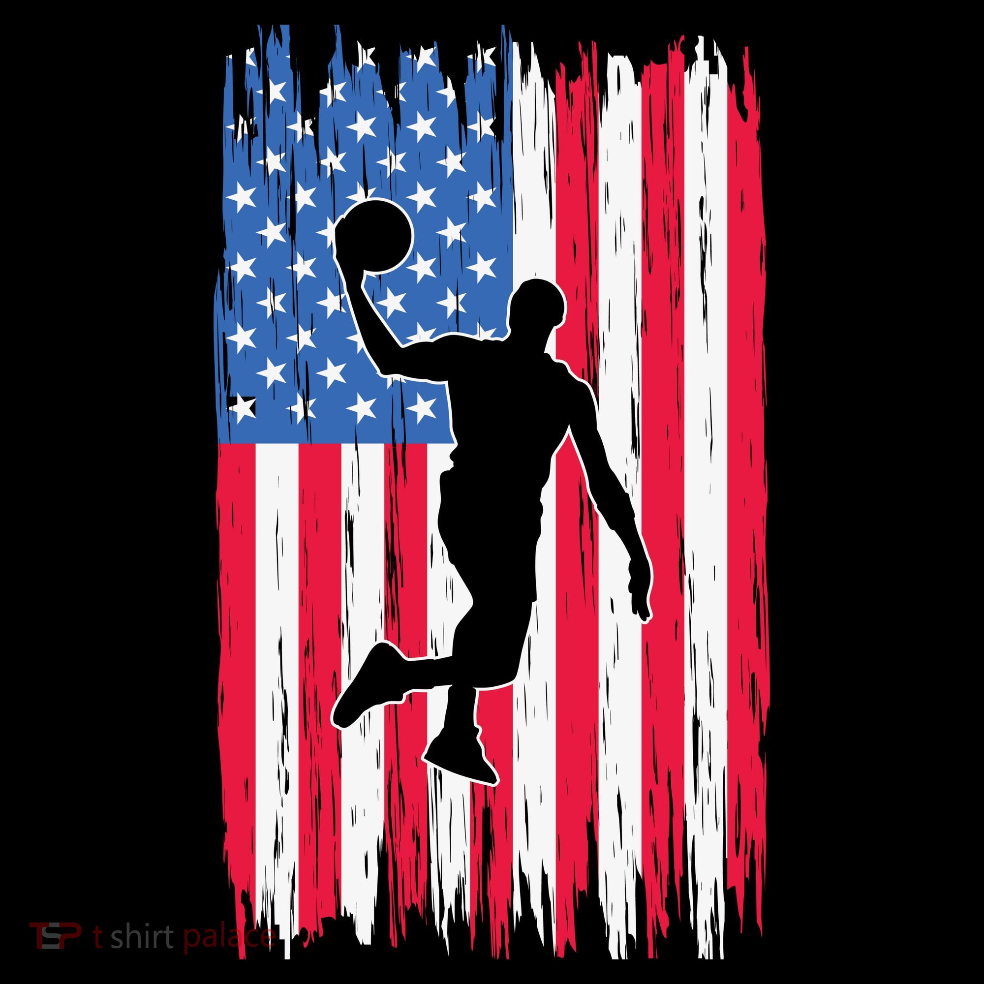 Basketball USA American Flag Bball Coach Team Player Coffee Mug