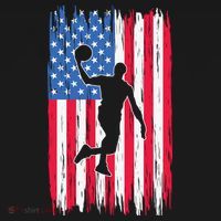 Basketball USA American Flag Bball Coach Team Player Women's Hoodie thumb 2