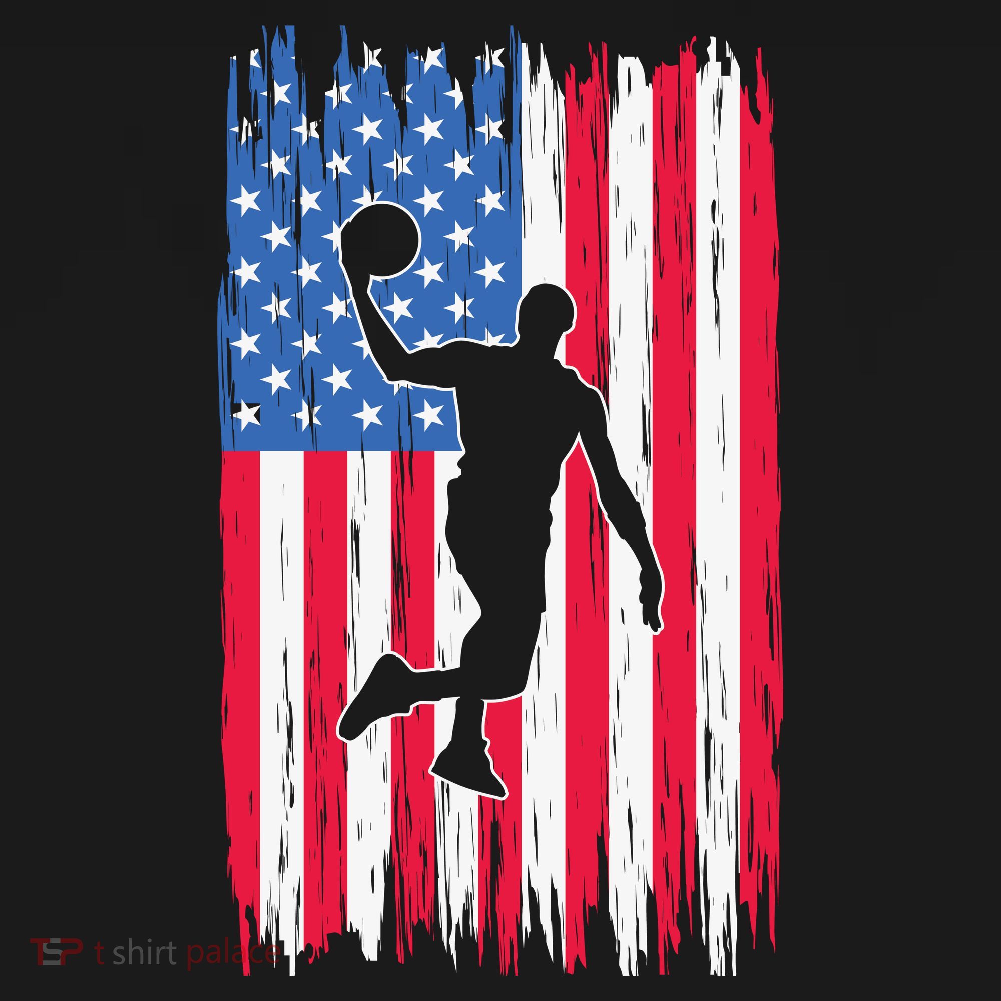 Basketball USA American Flag Bball Coach Team Player Women's Hoodie
