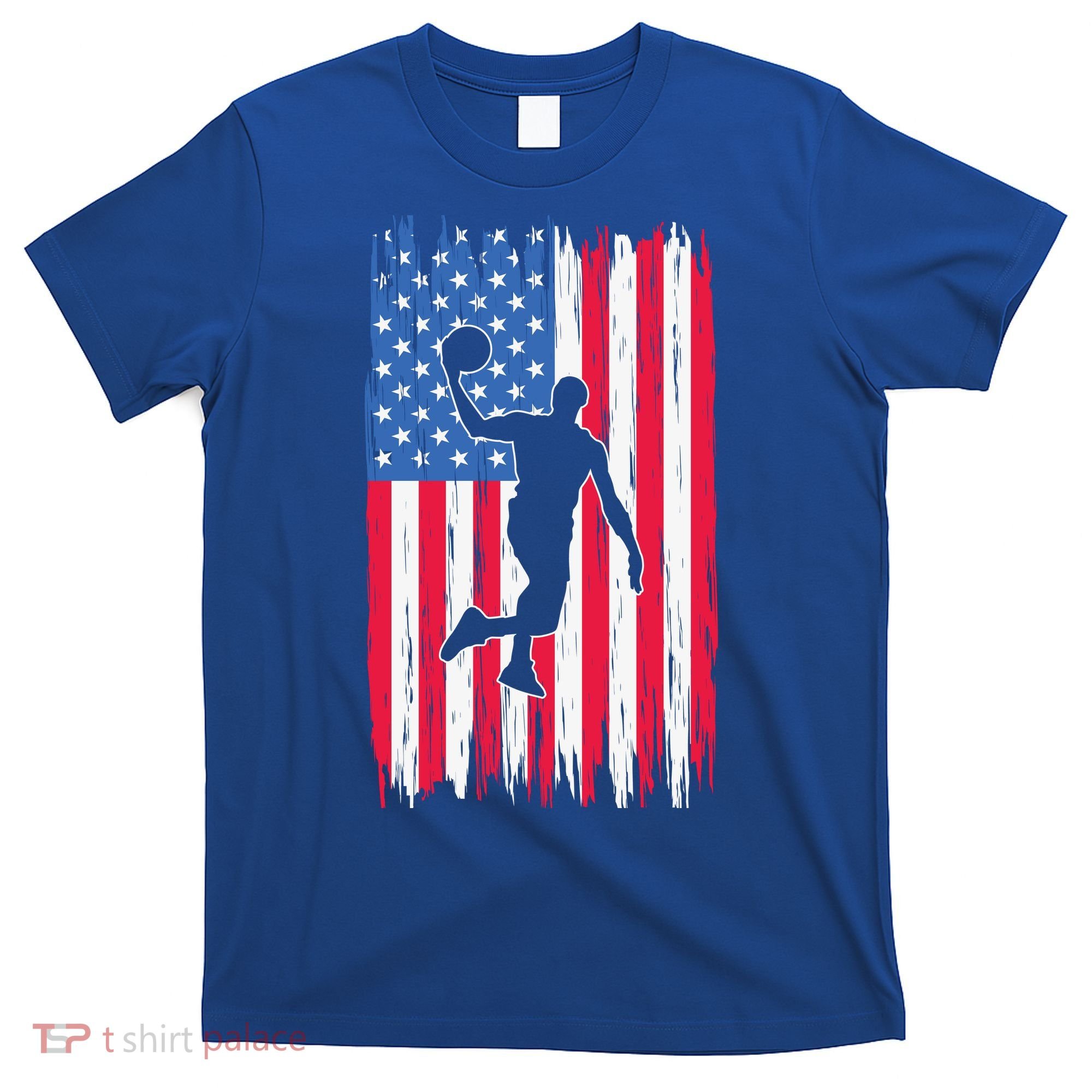 Basketball USA American Flag Bball Coach Team Player T-Shirt