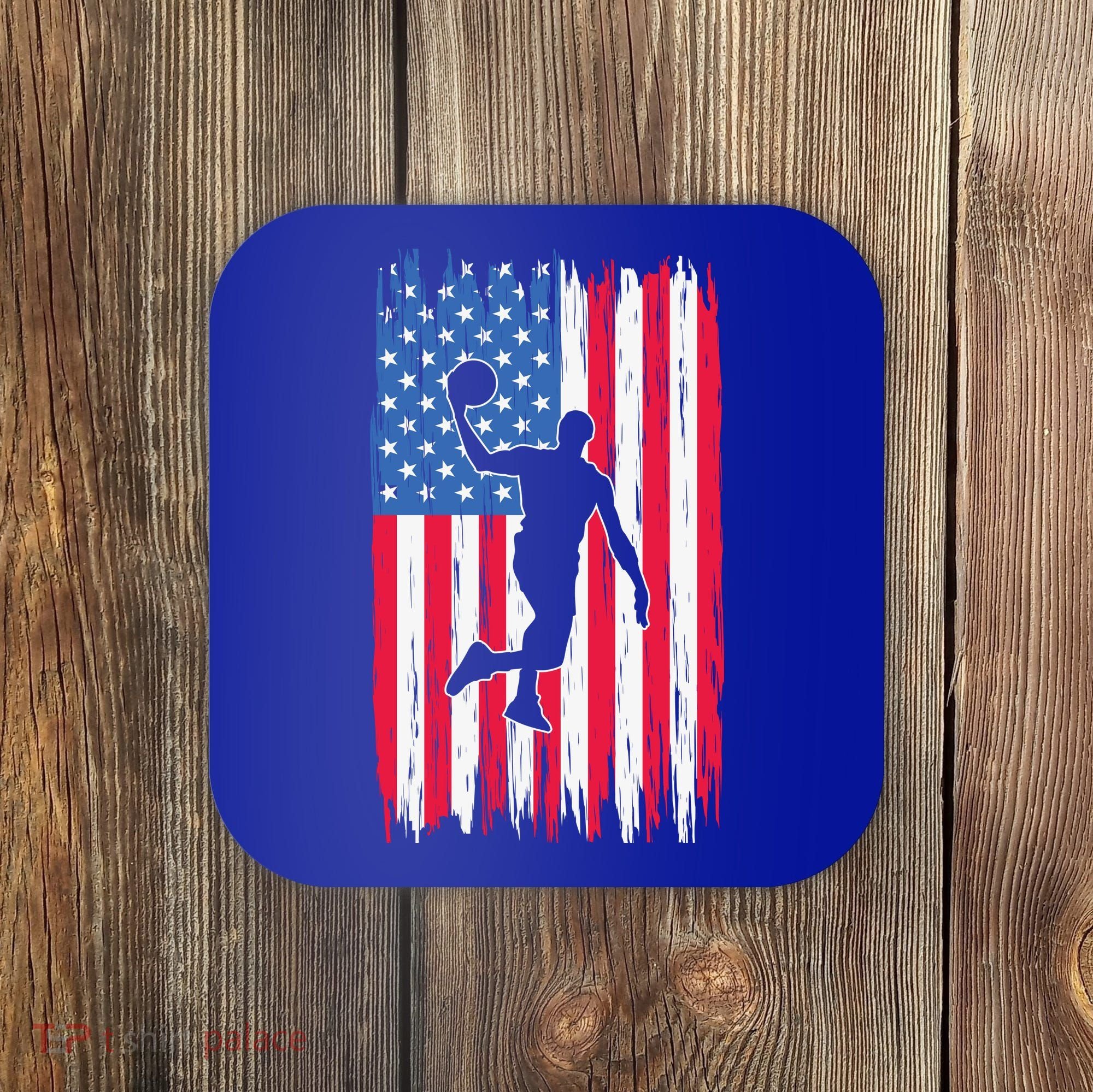 Basketball USA American Flag Bball Coach Team Player Coaster