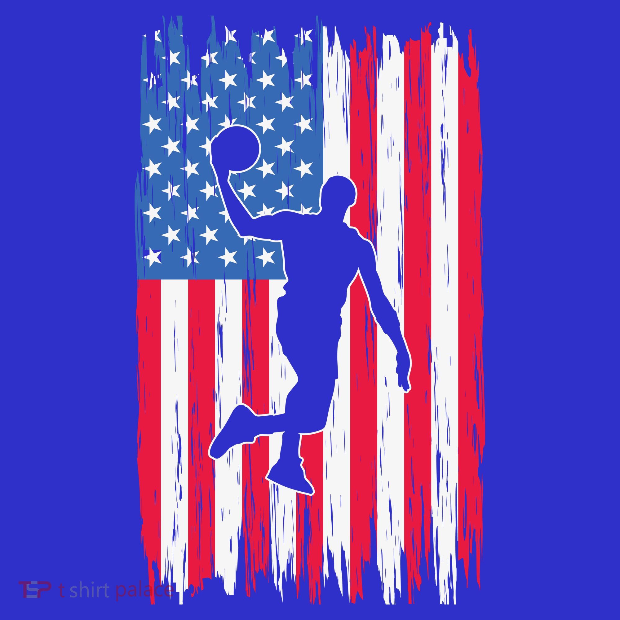 Basketball USA American Flag Bball Coach Team Player Mousepad