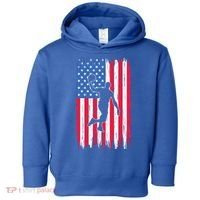 Basketball USA American Flag Bball Coach Team Player Toddler Hoodie thumb 0