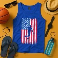 Basketball USA American Flag Bball Coach Team Player Tank Top thumb 4