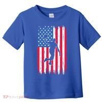 Basketball USA American Flag Bball Coach Team Player Toddler T-Shirt thumb 0
