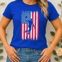 Basketball USA American Flag Bball Coach Team Player Women's T-Shirt thumb 2