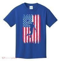 Basketball USA American Flag Bball Coach Team Player Kids T-Shirt thumb 0