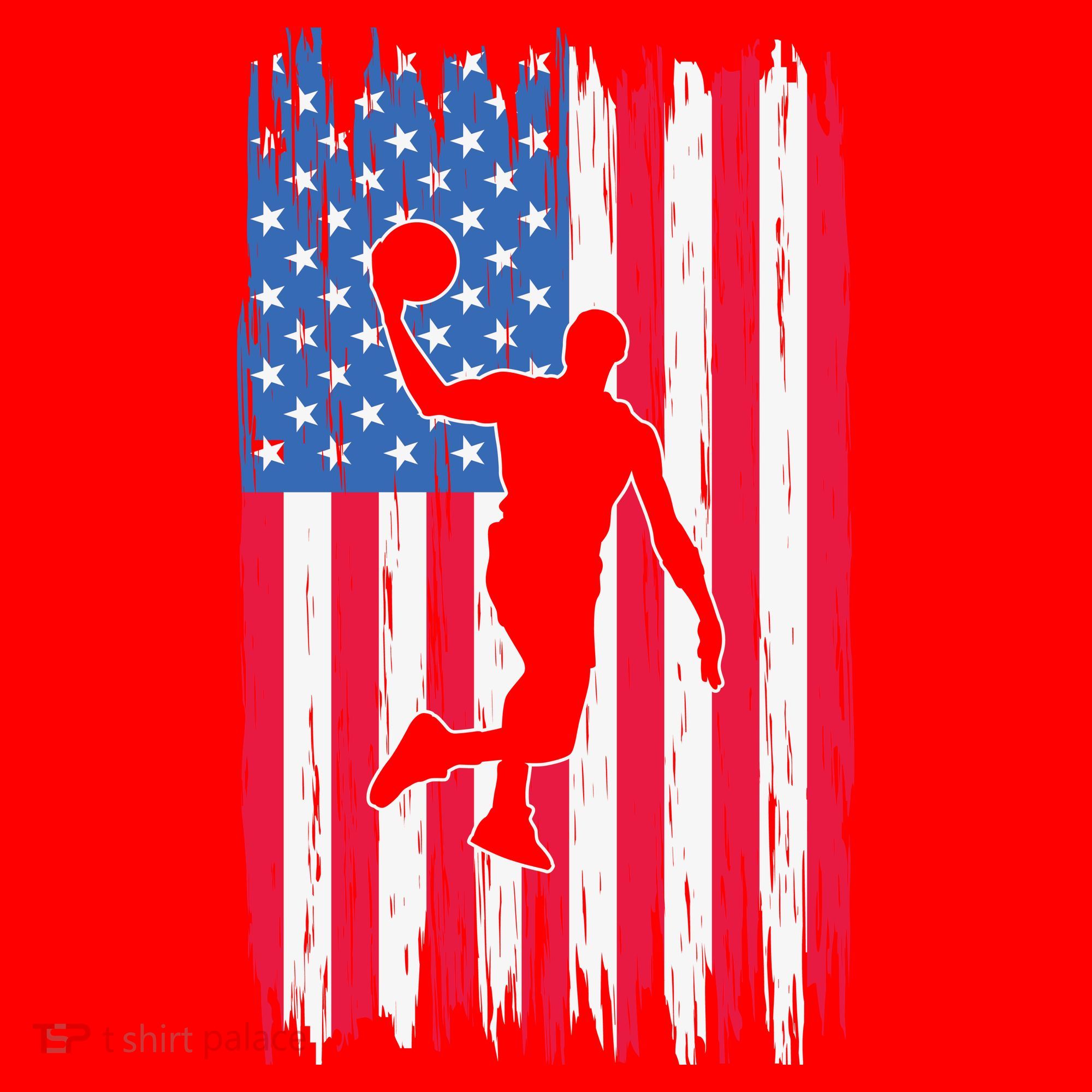 Basketball USA American Flag Bball Coach Team Player Santa Hat