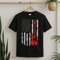 Bassist Usa American Flag Bass Guitar Player Musician T-Shirt thumb 2