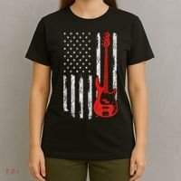 Bassist Usa American Flag Bass Guitar Player Musician T-Shirt thumb 4