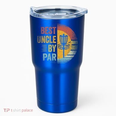 Best Uncle By Par Disc Golf Frisbee Golfer FatherS Day Cool Gift Tumbler