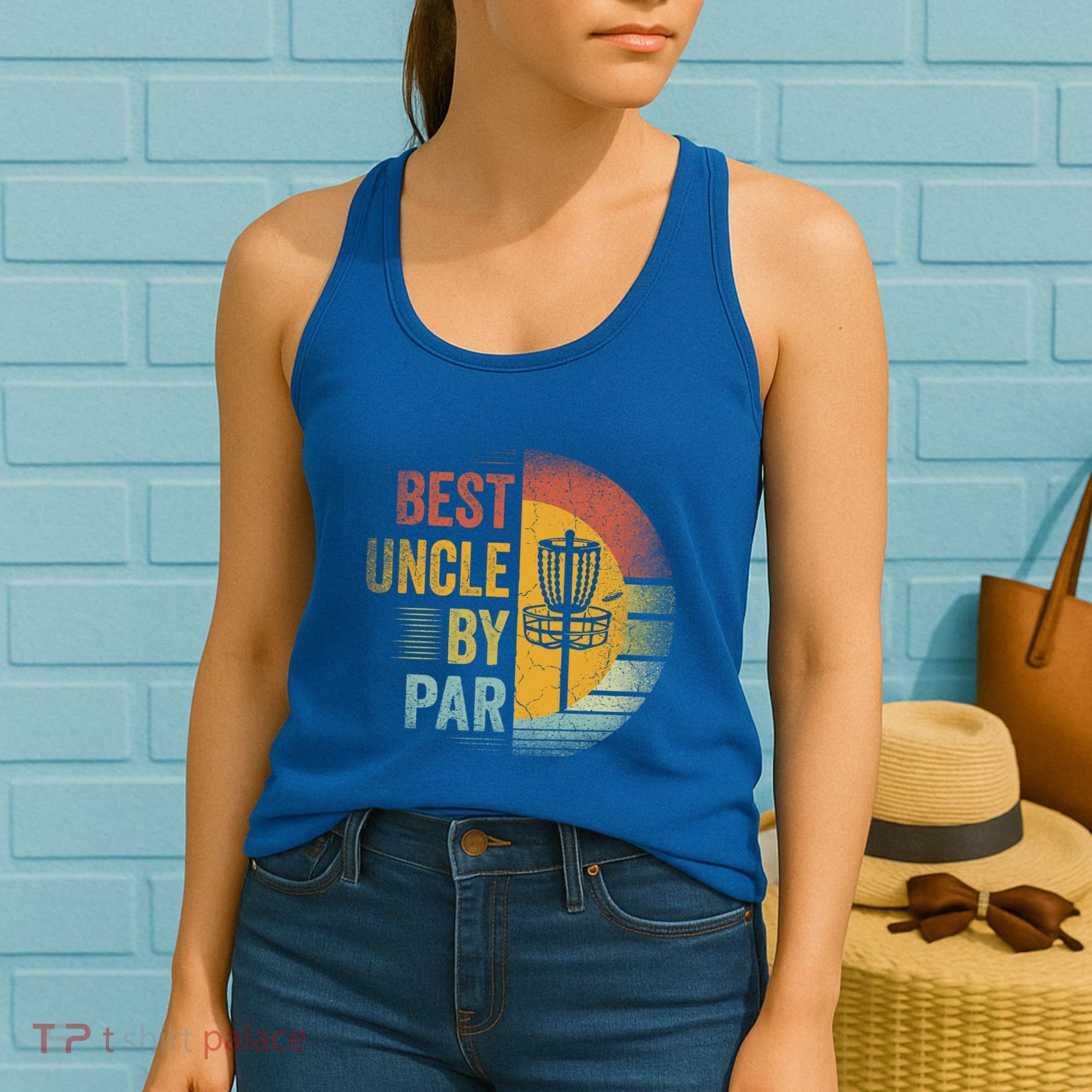 Best Uncle By Par Disc Golf Frisbee Golfer FatherS Day Cool Gift Women's Tank Top