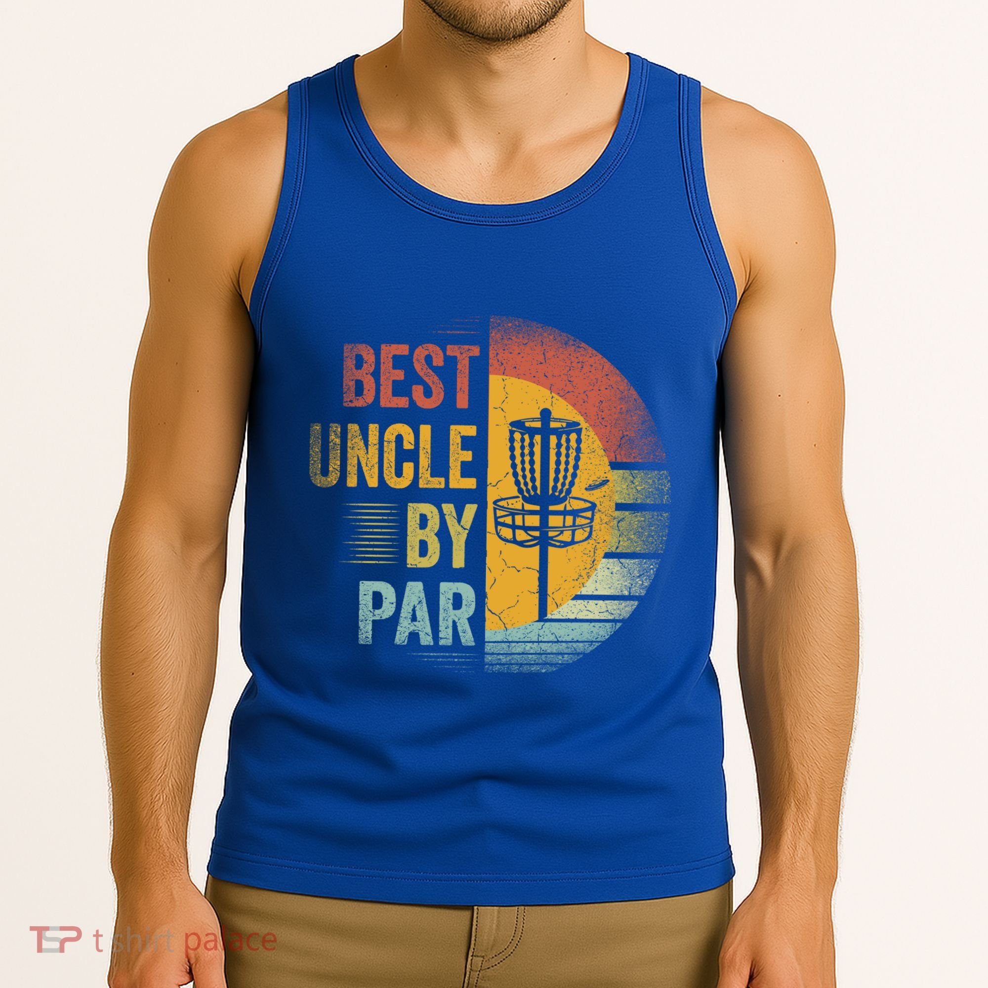 Best Uncle By Par Disc Golf Frisbee Golfer FatherS Day Cool Gift Tank Top