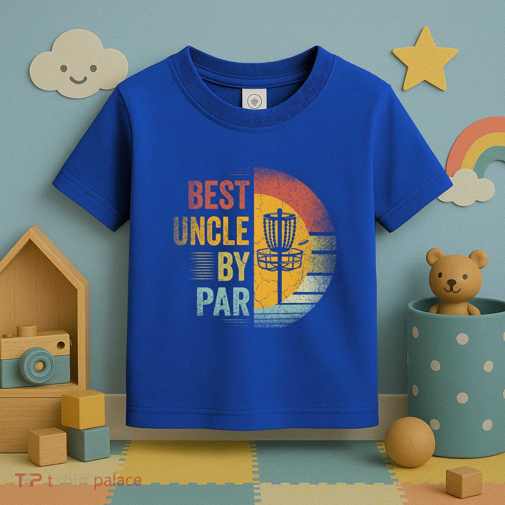 Best Uncle By Par Disc Golf Frisbee Golfer FatherS Day Cool Gift Toddler T-Shirt