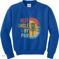 Best Uncle By Par Disc Golf Frisbee Golfer FatherS Day Cool Gift Kids Sweatshirt thumb 0