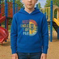 Best Uncle By Par Disc Golf Frisbee Golfer FatherS Day Cool Gift Kids Hoodie thumb 2