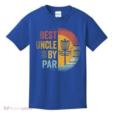 Best Uncle By Par Disc Golf Frisbee Golfer FatherS Day Cool Gift Kids T-Shirt