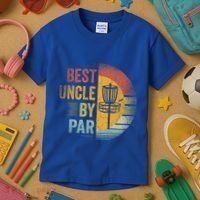 Best Uncle By Par Disc Golf Frisbee Golfer FatherS Day Cool Gift Kids T-Shirt thumb 3