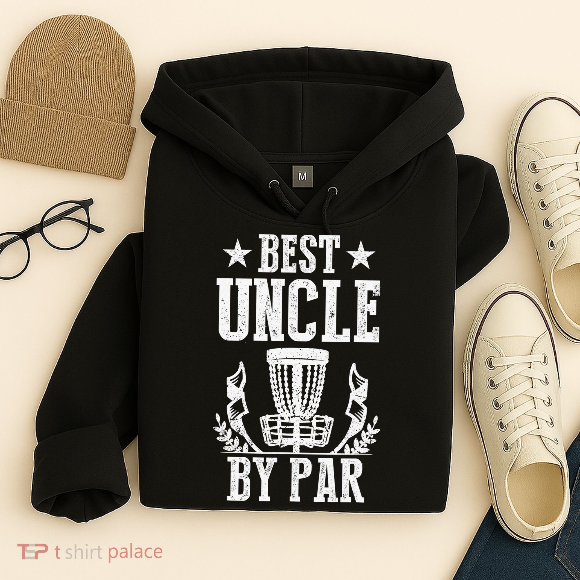 Best Uncle By Par Fathers Day Frisbee Disc Golf Hoodie