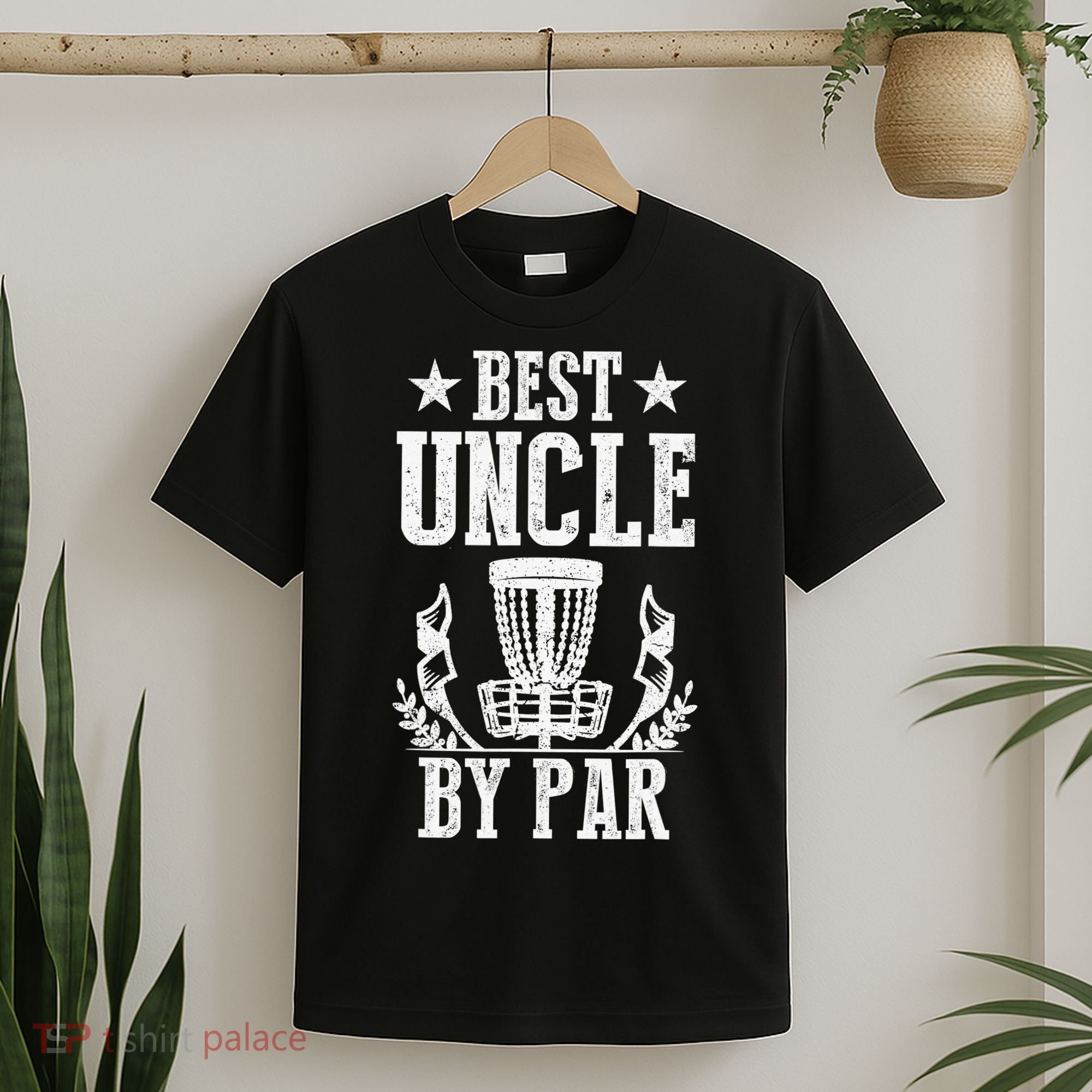 Best Uncle By Par Fathers Day Frisbee Disc Golf T-Shirt