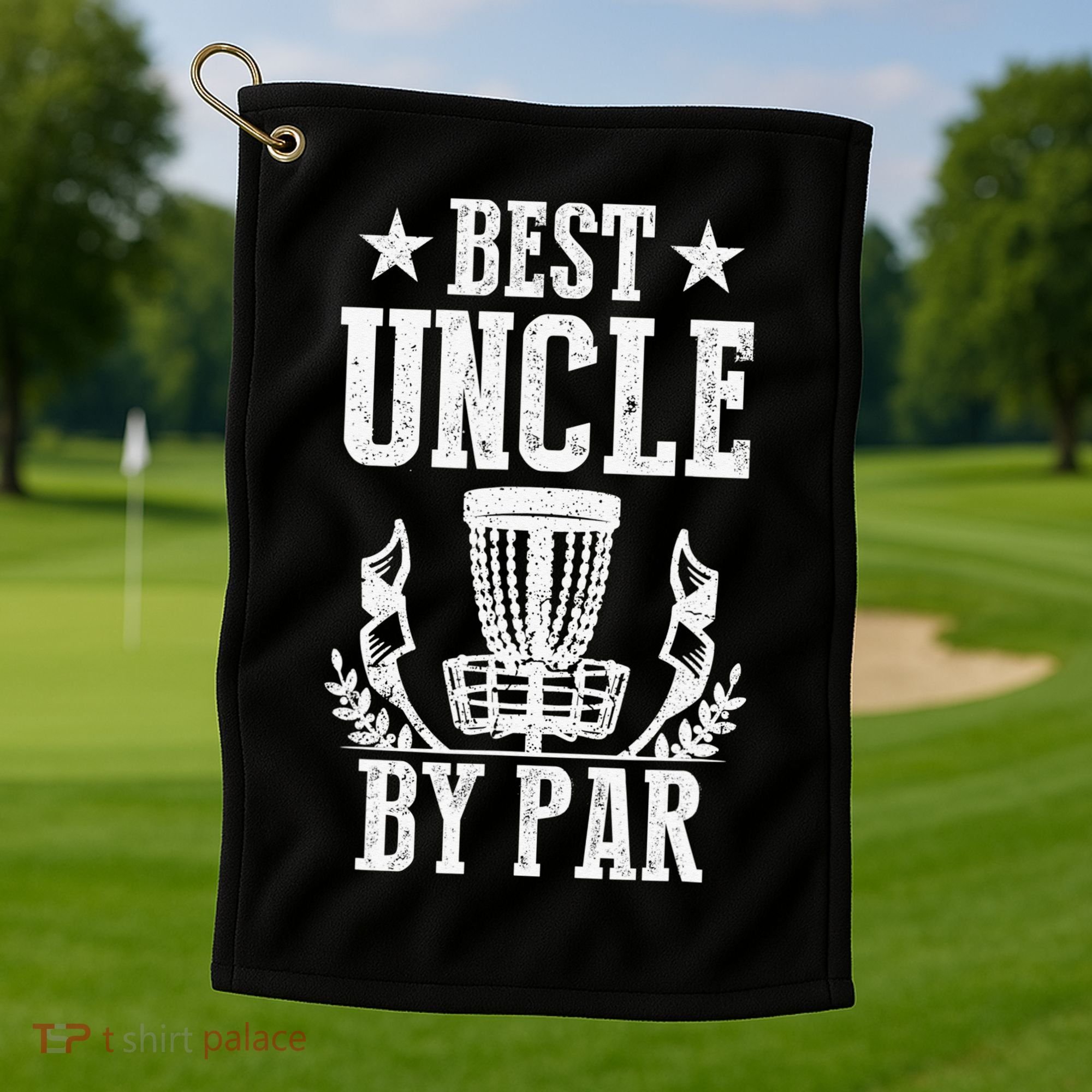 Best Uncle By Par Fathers Day Frisbee Disc Golf Golf Towel