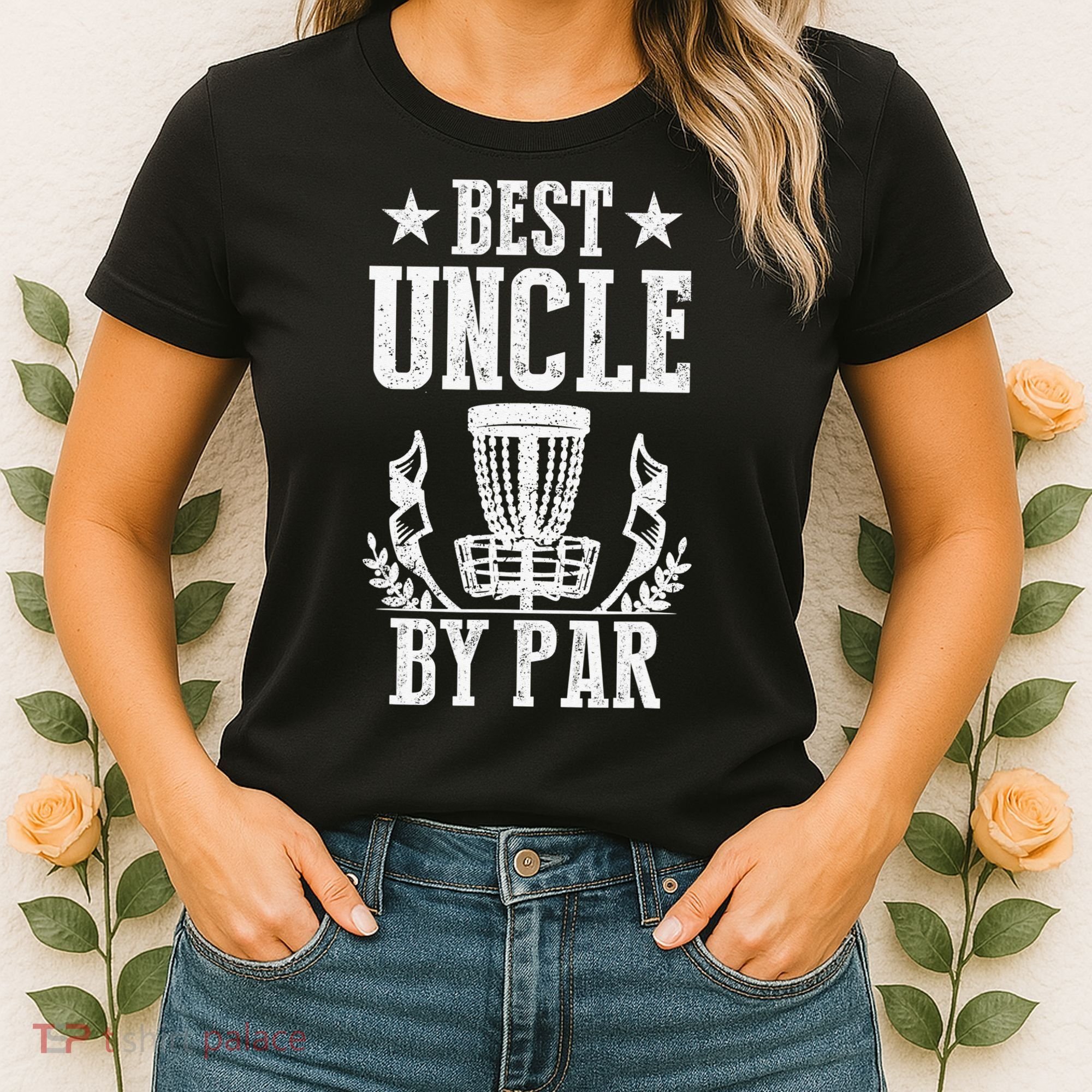 Best Uncle By Par Fathers Day Frisbee Disc Golf Women's T-Shirt