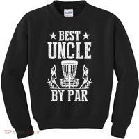 Best Uncle By Par Fathers Day Frisbee Disc Golf Kids Sweatshirt thumb 0