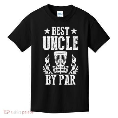 Best Uncle By Par Fathers Day Frisbee Disc Golf Kids T-Shirt