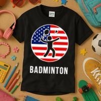Badminton Usa Kids T-Shirt thumb 3