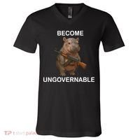 Become Ungovernable V-Neck T-Shirt thumb 0