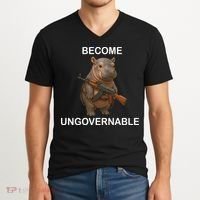 Become Ungovernable V-Neck T-Shirt thumb 2