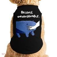 Become Ungovernable Baby Hippo Moo Deng Doggie Tank thumb 0