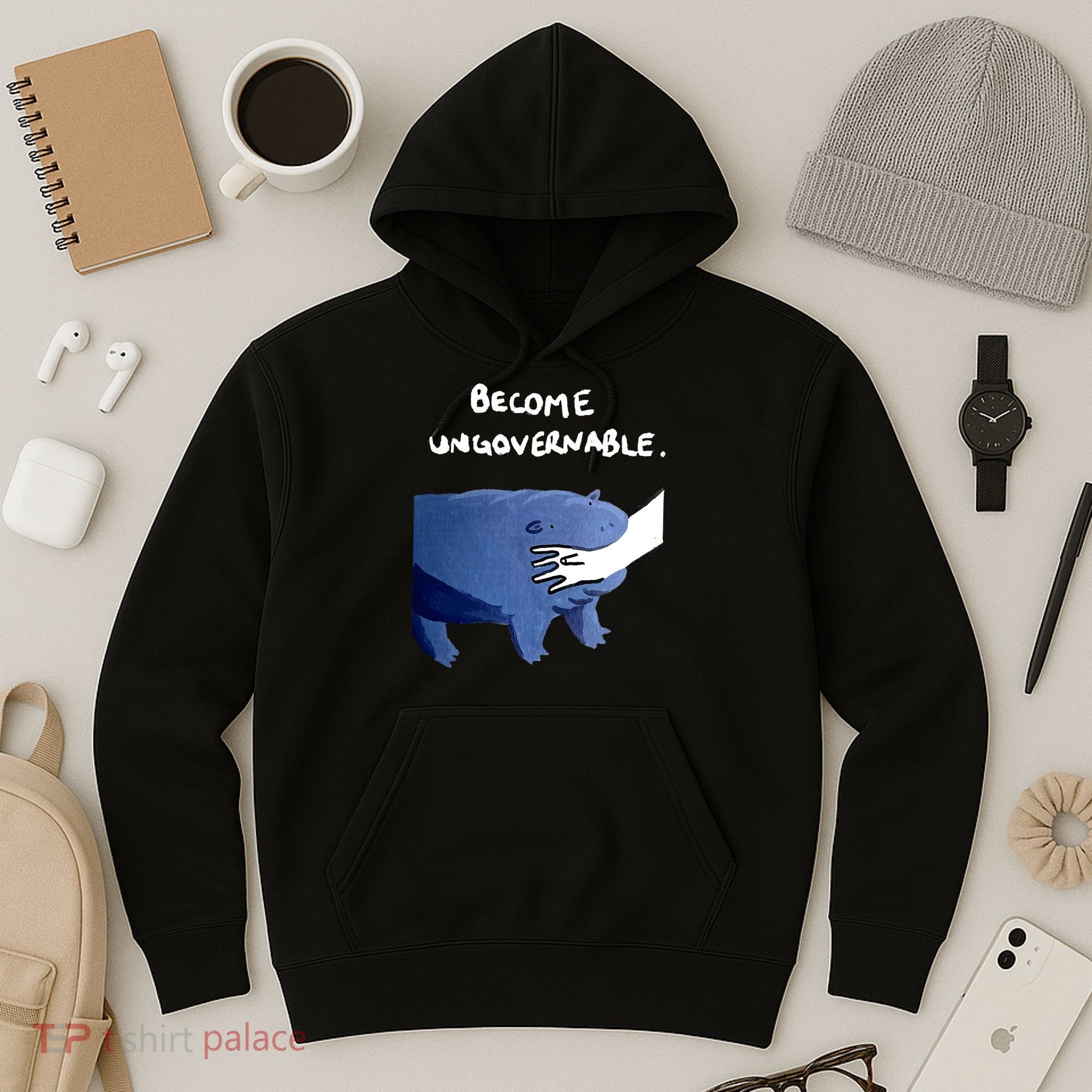 Become Ungovernable Baby Hippo Moo Deng Hoodie
