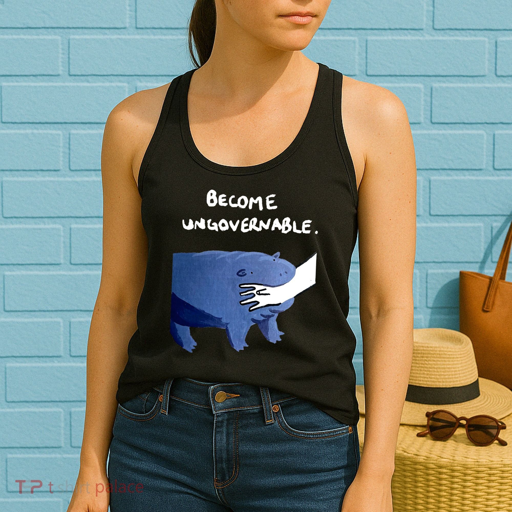 Become Ungovernable Baby Hippo Moo Deng Women's Tank Top