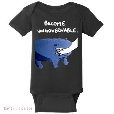 Become Ungovernable Baby Hippo Moo Deng Baby Bodysuit