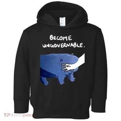 Become Ungovernable Baby Hippo Moo Deng Toddler Hoodie