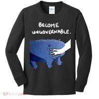 Become Ungovernable Baby Hippo Moo Deng Kids Long Sleeve Shirt thumb 0