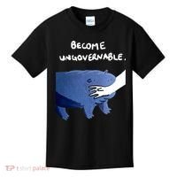 Become Ungovernable Baby Hippo Moo Deng Kids T-Shirt thumb 0