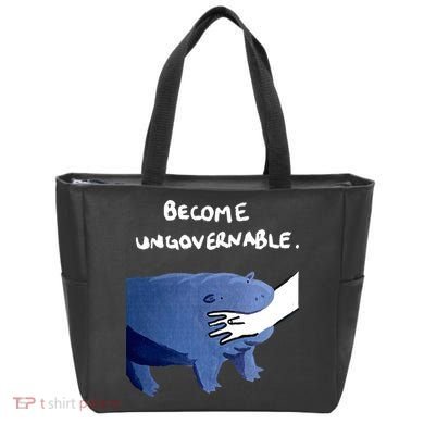 Become Ungovernable Baby Hippo Moo Deng Tote Bag