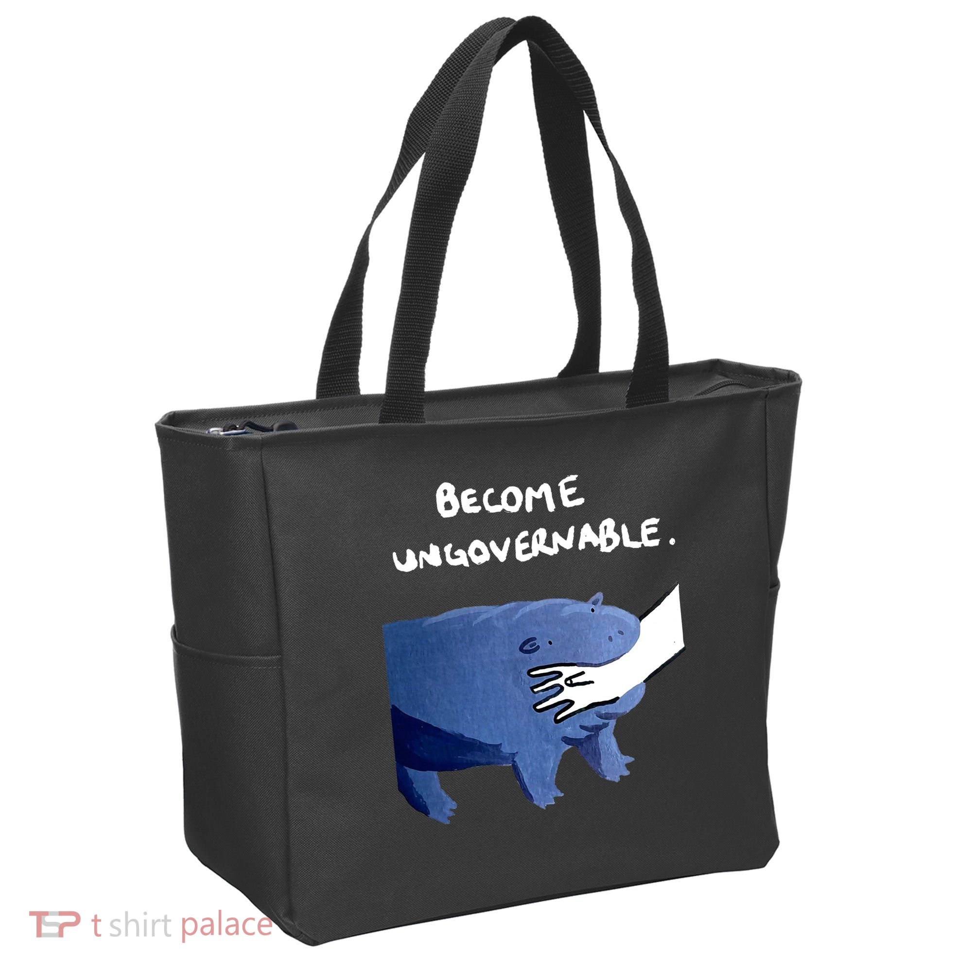 Become Ungovernable Baby Hippo Moo Deng Tote Bag