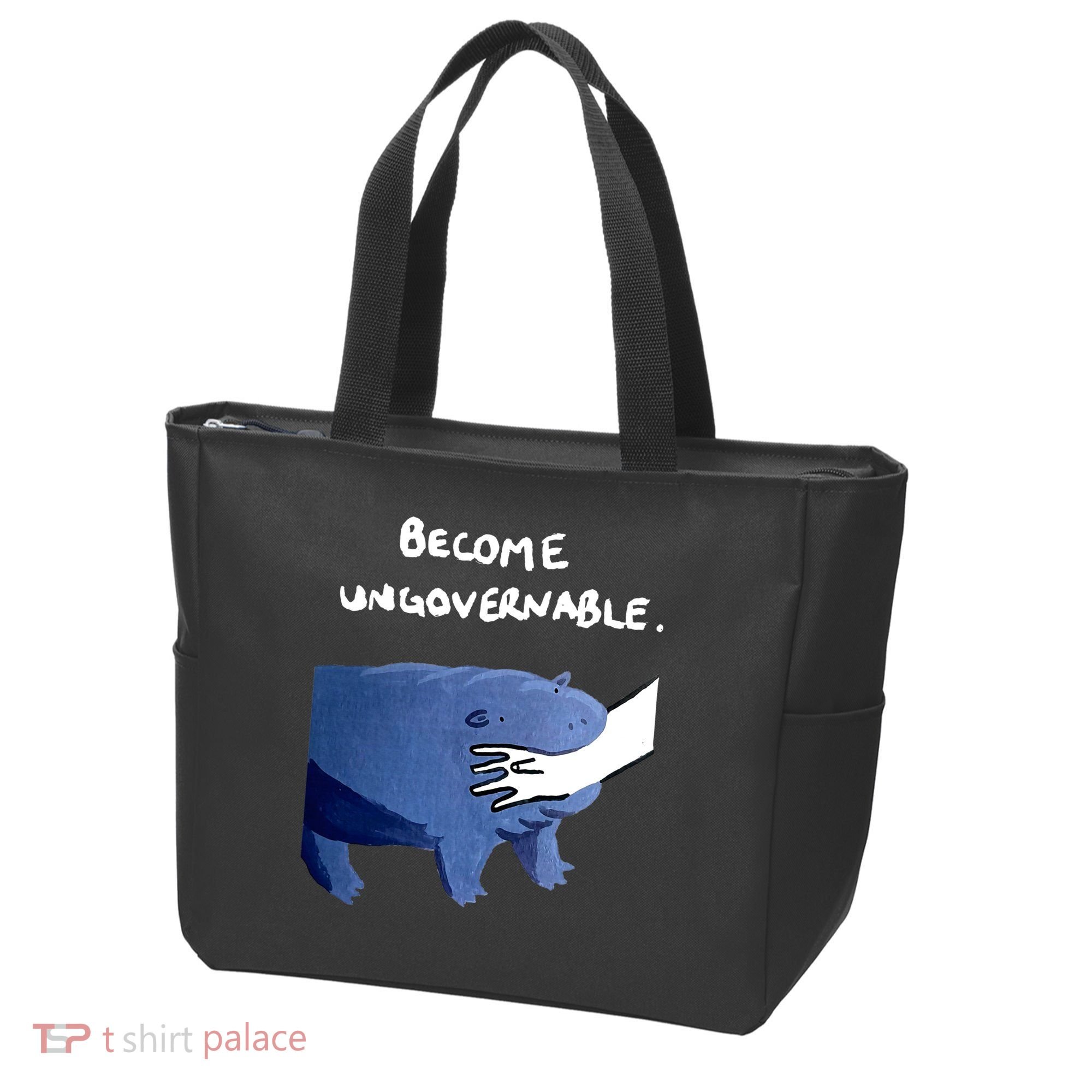 Become Ungovernable Baby Hippo Moo Deng Tote Bag