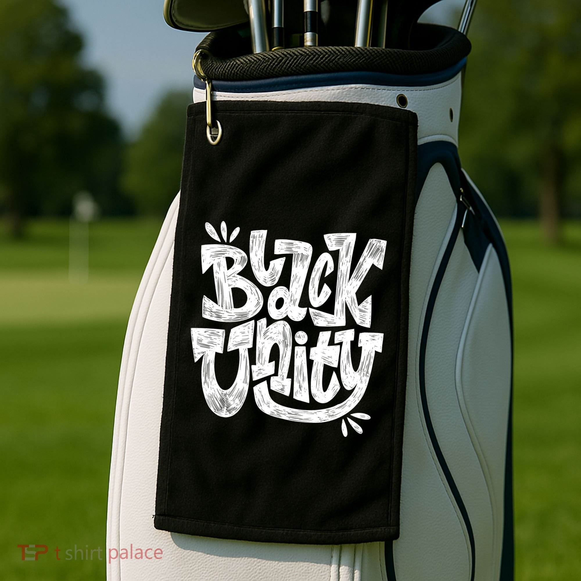 Black Unity Golf Towel