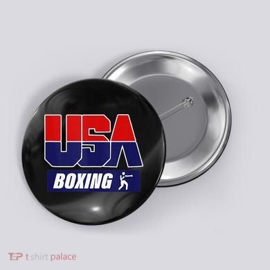 Boxing USA Button