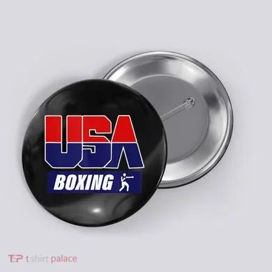 Boxing USA Button