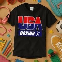 Boxing USA Kids T-Shirt thumb 3